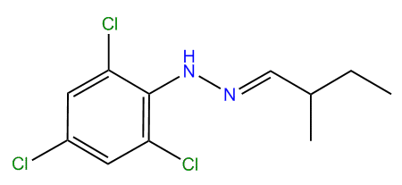 Butanal 2-methyl-2,4,6-trichlorophenyl hydrazone